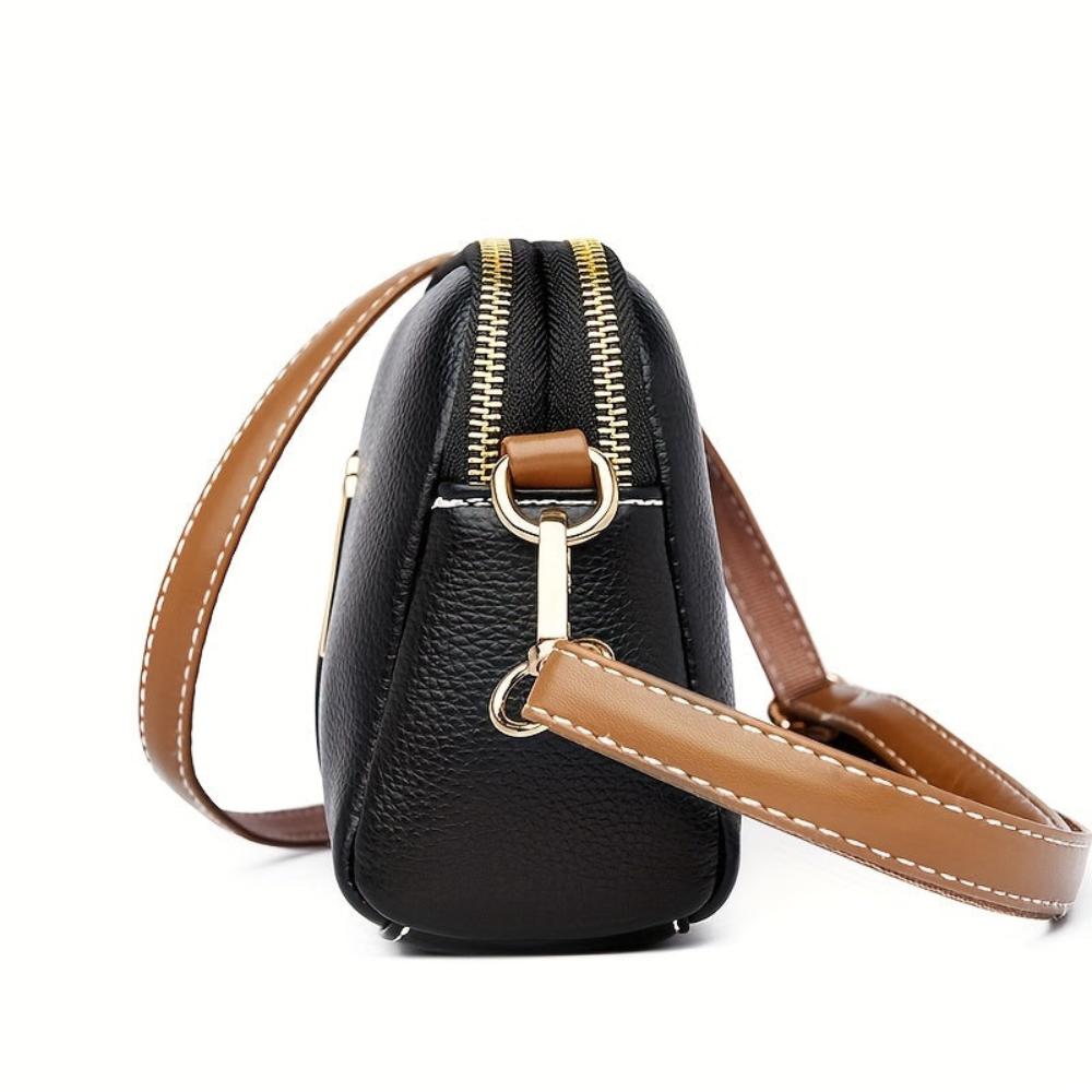 Elegante Mila Litchi Prägung Crossbody Tasche
