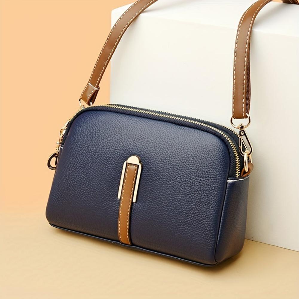 Elegante Mila Litchi Prägung Crossbody Tasche