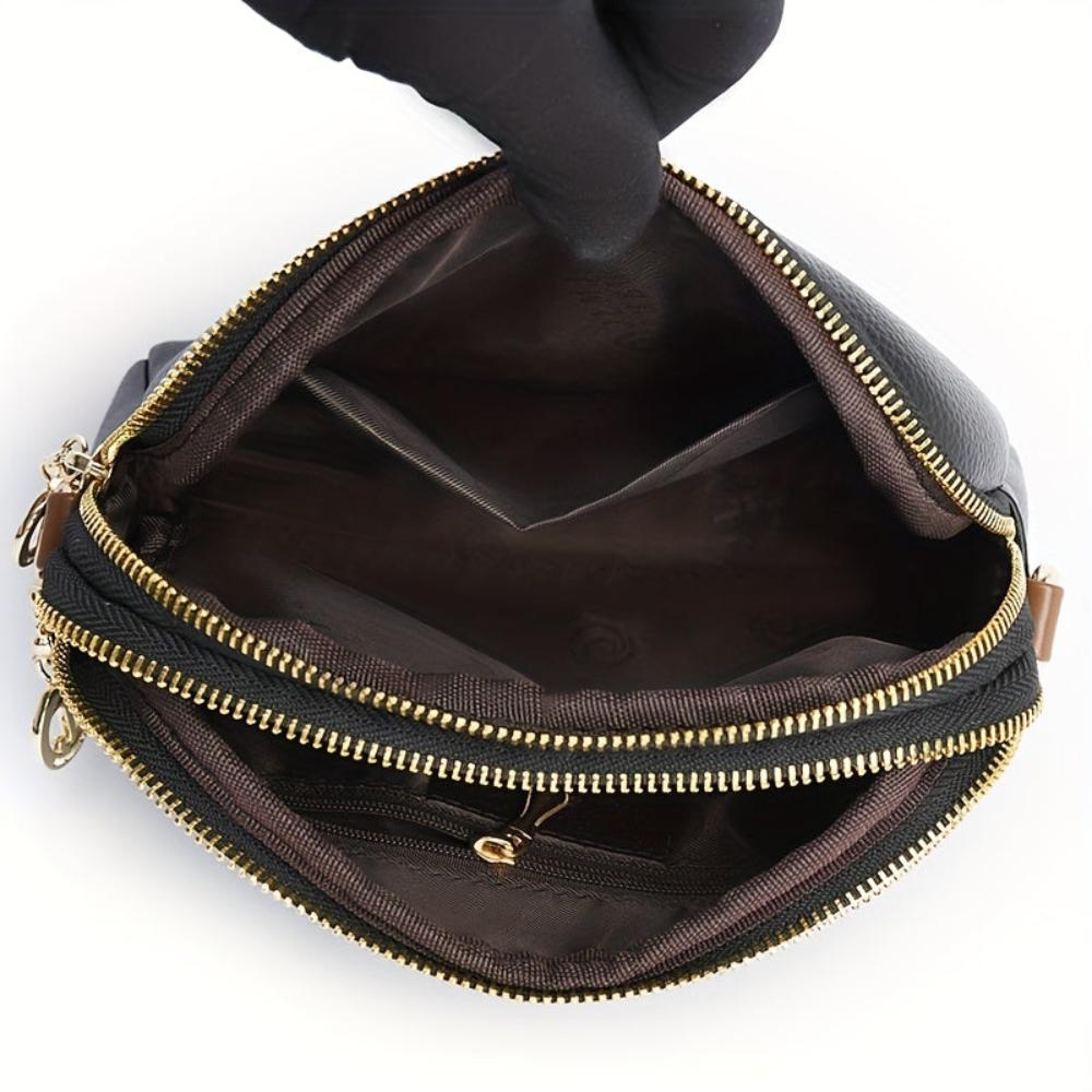 Elegante Mila Litchi Prägung Crossbody Tasche