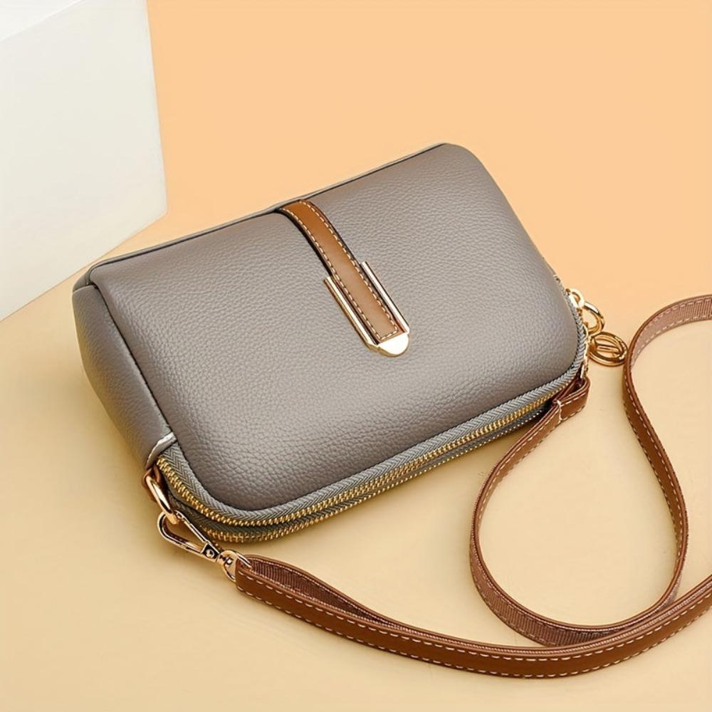 Elegante Mila Litchi Prägung Crossbody Tasche