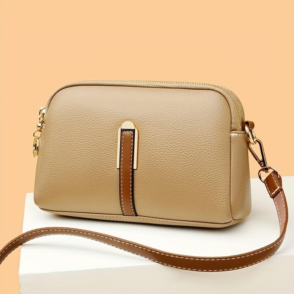 Elegante Mila Litchi Prägung Crossbody Tasche