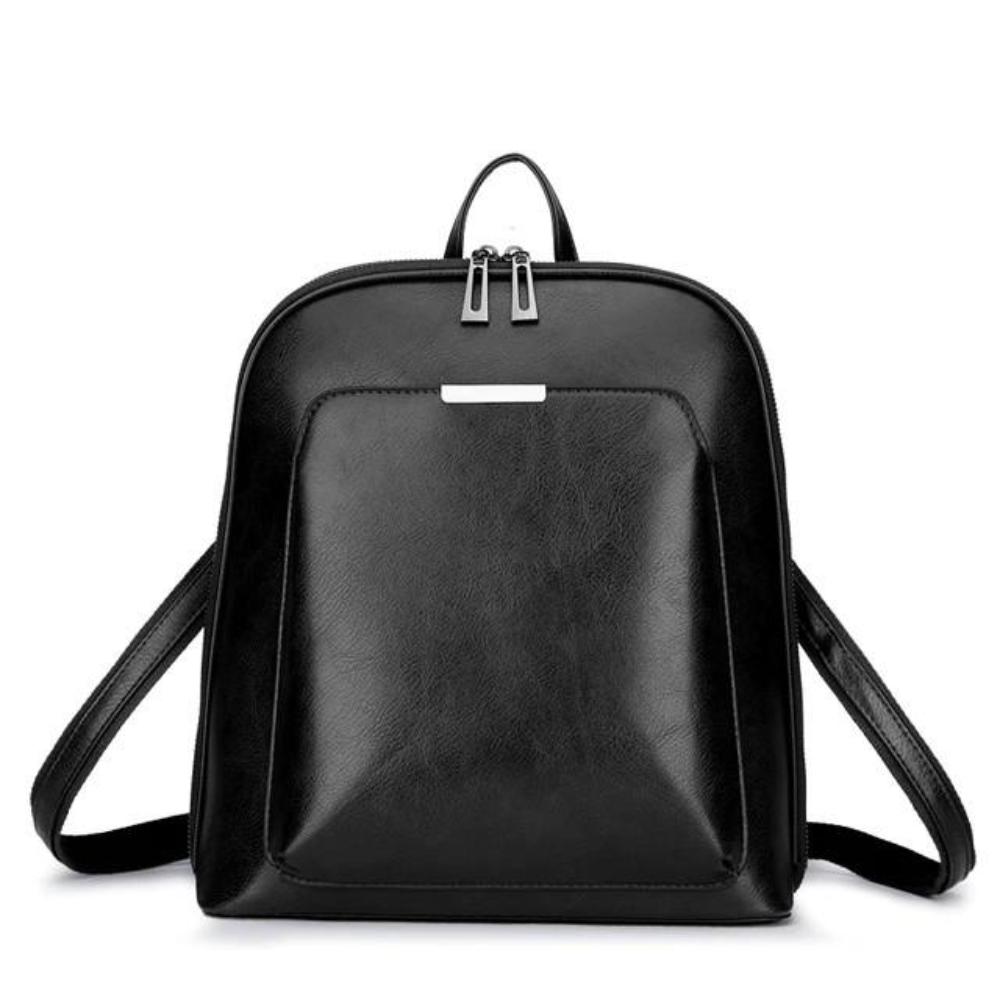 Eleganter Doppelreißverschluss-Rucksack im klassischen Stil