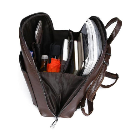 Eleganter Doppelreißverschluss-Rucksack im klassischen Stil