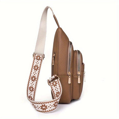 Rustikale Hazel Vintage Chest Crossbody Tasche für stilbewusste Abenteuer