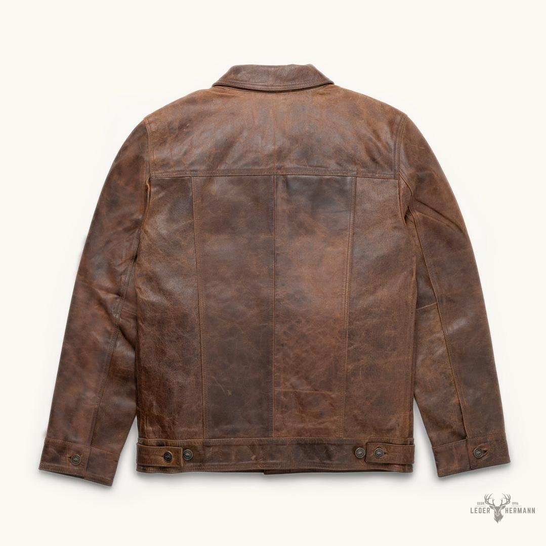 Elegante Driggs Lederjacke in stilvollem Braun
