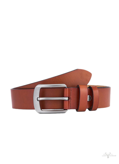 2 Stück Luxus Rundleder-Gürtel Set - Schwarz & Braun - Nachhaltig und Elegant