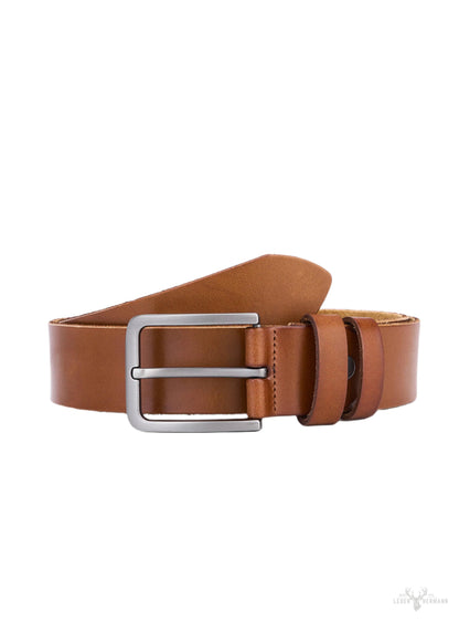 Elegante Hochwertige Rindledergürtel - Vollleder in Cognac, Luxus-Lederhosegürtel, Robuster und Langlebiger Herren-Gürtel