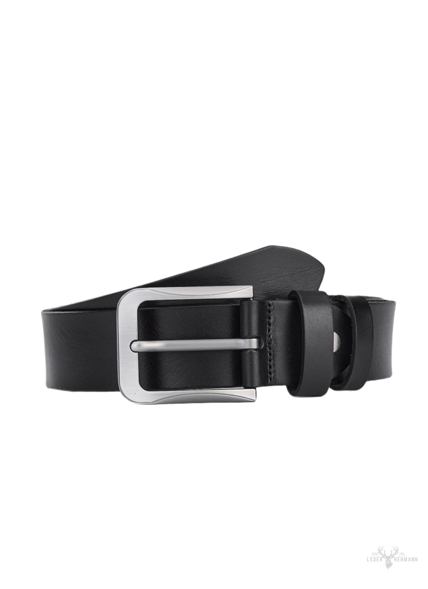 Luxe Rundleder Gürtel für Herren - Vollleder Schwarz - Langlebig und Elegant - Vintage Muster für einen Zeitlosen Look