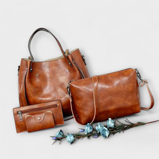 Azura - 4-teiliges Vintage Leder Taschen-Set