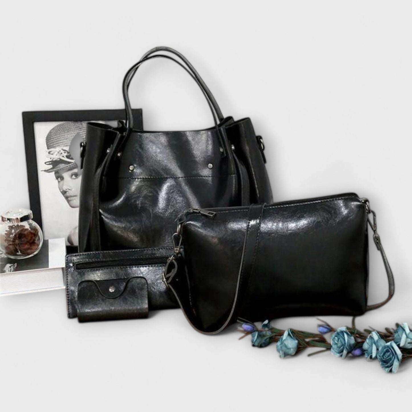 Azura - 4-teiliges Vintage Leder Taschen-Set