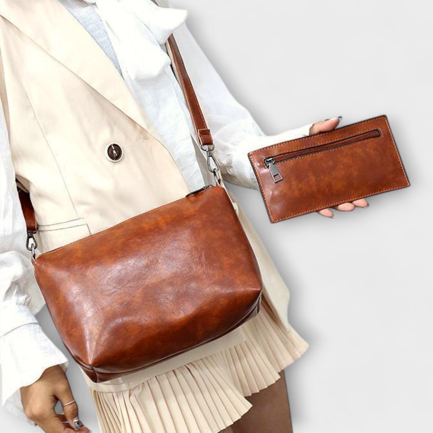 Azura - 4-teiliges Vintage Leder Taschen-Set