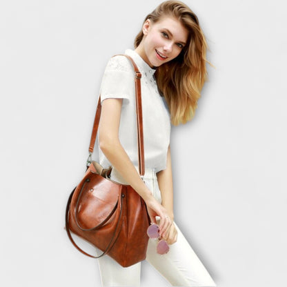 Azura - 4-teiliges Vintage Leder Taschen-Set