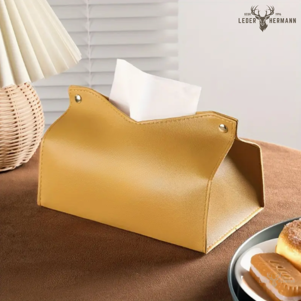 Leder Taschentuch Box