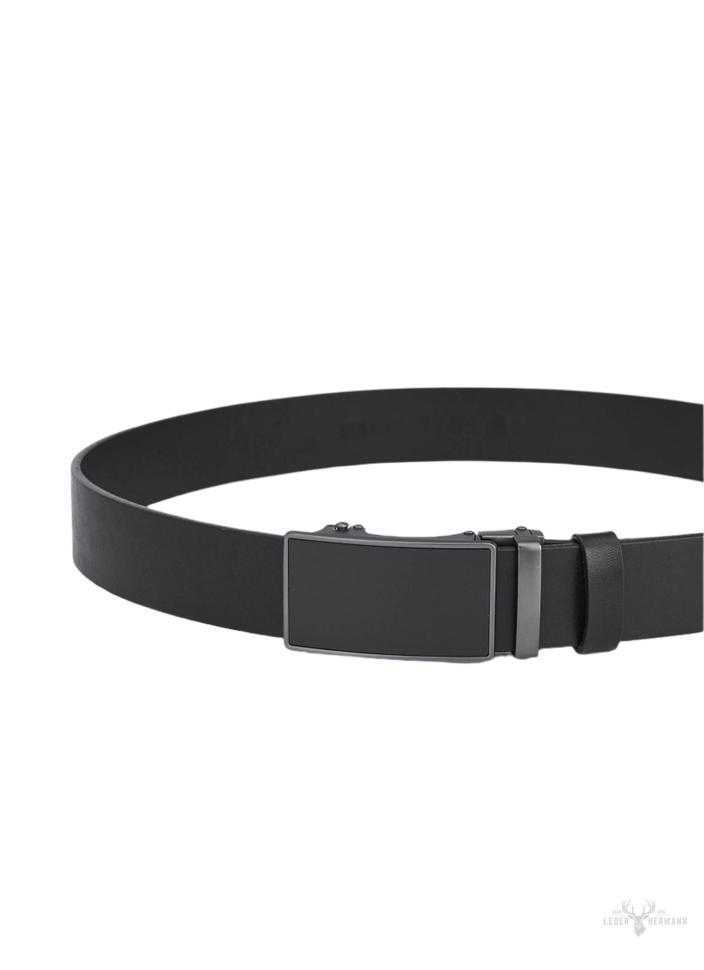 2-teiliges Luxus-Dichthandeligen Rindleder-Taillegürtel-Set mit Automatikschließe - Schwarz & Braun - Vollleder - Robust und stylish für Herren