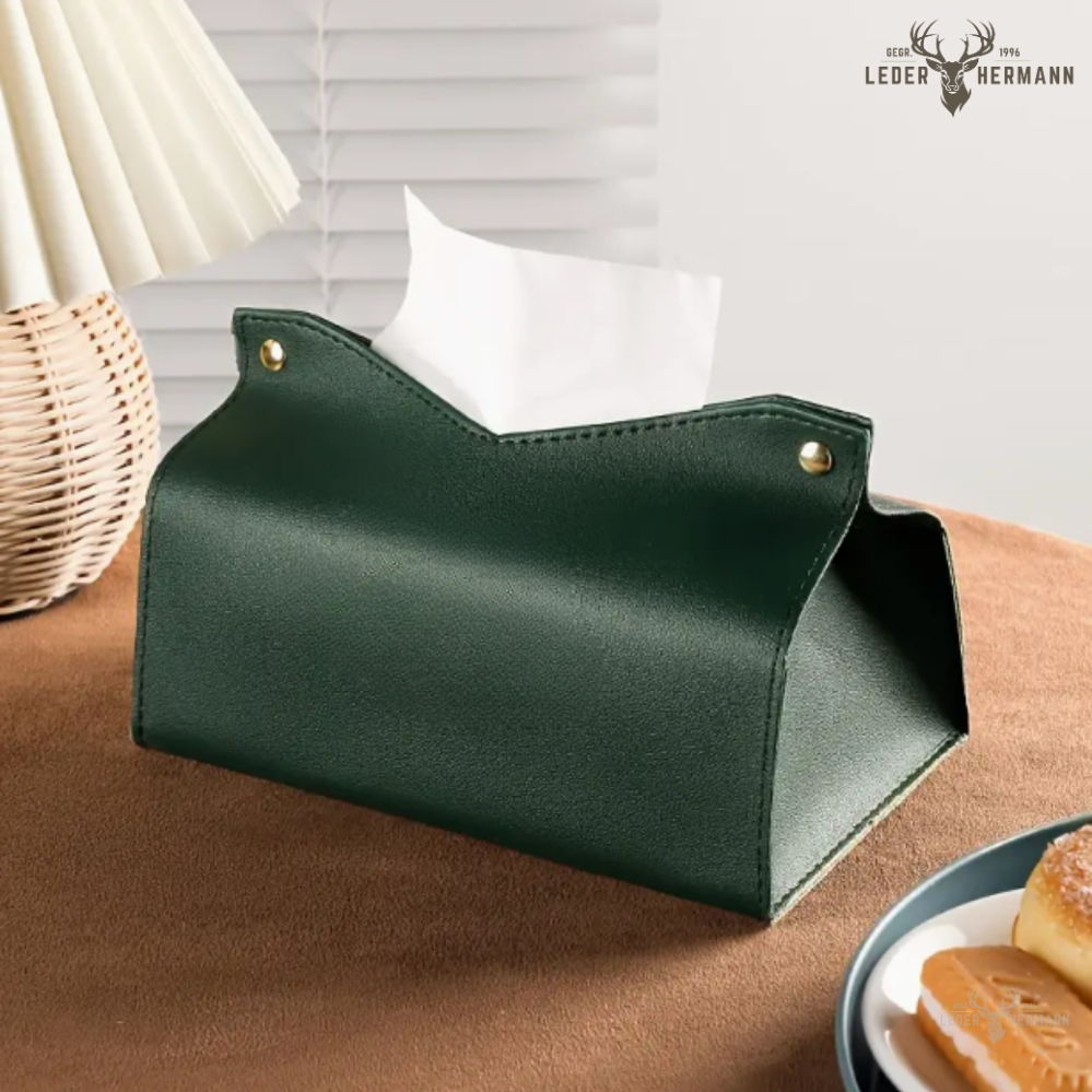 Leder Taschentuch Box