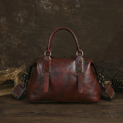 Exklusive Vintage-Ledertasche in Braun