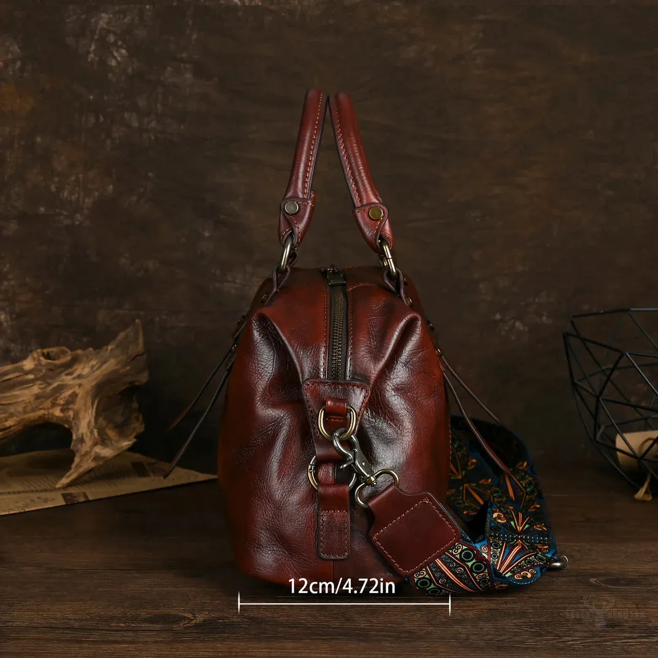 Exklusive Vintage-Ledertasche in Braun