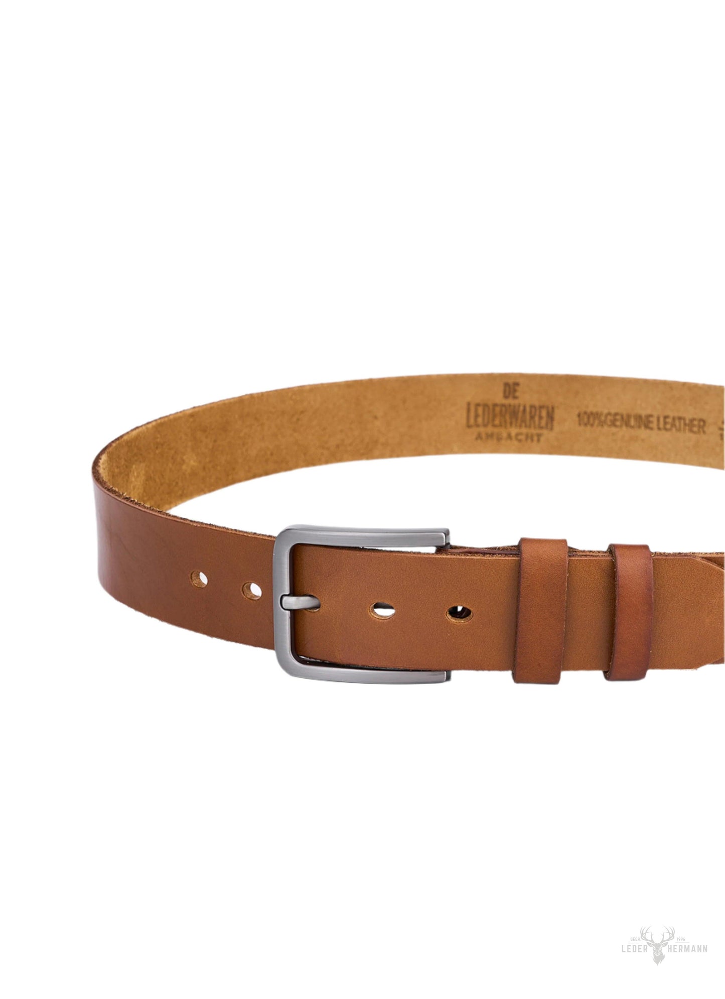 Elegante Hochwertige Rindledergürtel - Vollleder in Cognac, Luxus-Lederhosegürtel, Robuster und Langlebiger Herren-Gürtel