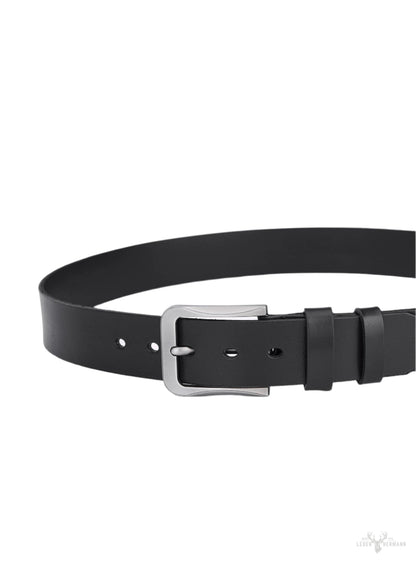 Luxe Rundleder Gürtel für Herren - Vollleder Schwarz - Langlebig und Elegant - Vintage Muster für einen Zeitlosen Look