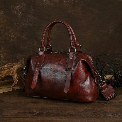 Exklusive Vintage-Ledertasche in Braun