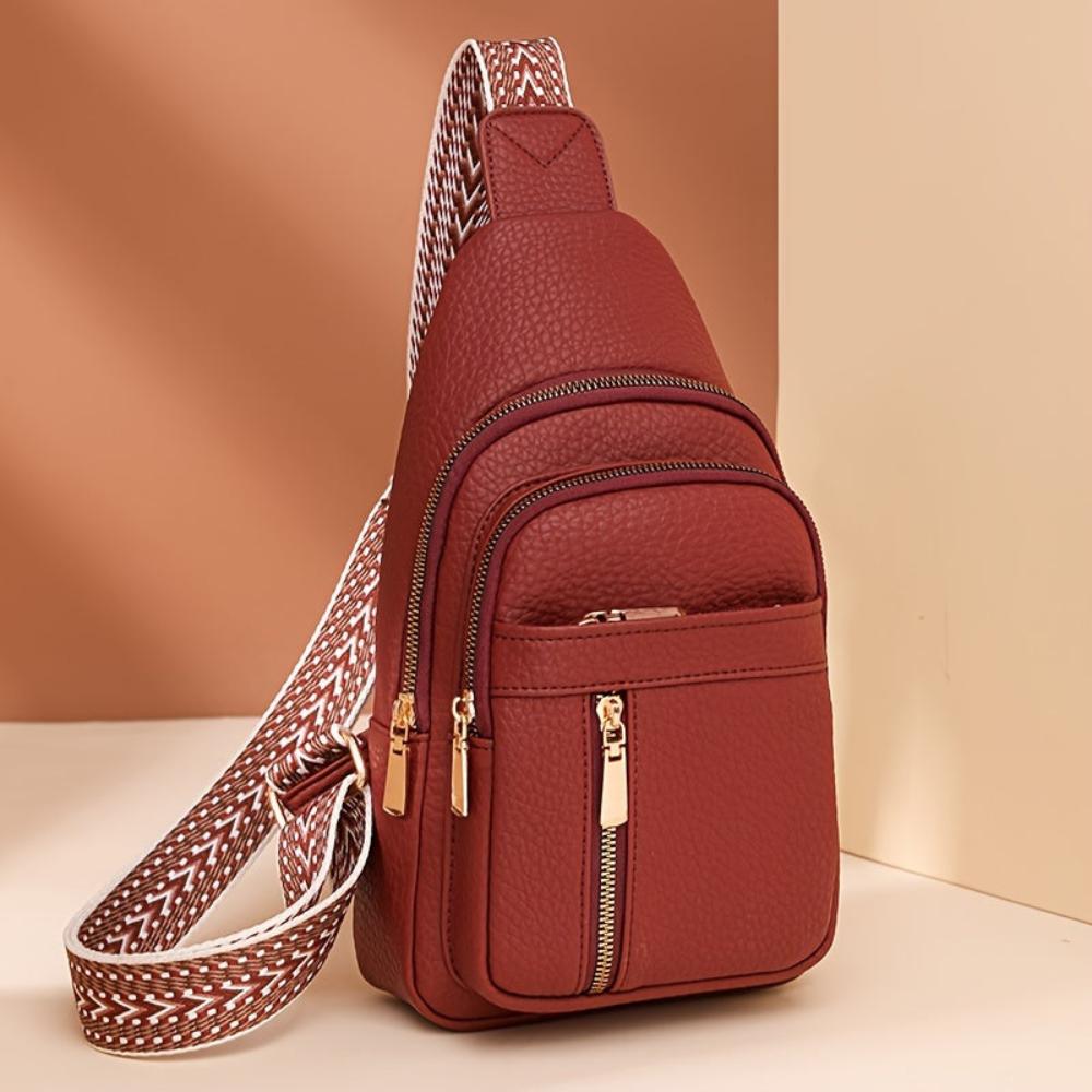 Rustikale Hazel Vintage Chest Crossbody Tasche für stilbewusste Abenteuer