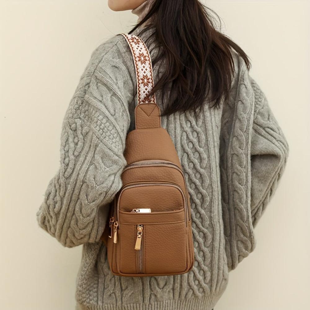 Rustikale Hazel Vintage Chest Crossbody Tasche für stilbewusste Abenteuer