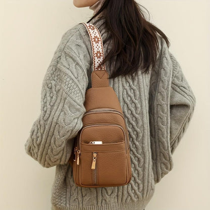 Rustikale Hazel Vintage Chest Crossbody Tasche für stilbewusste Abenteuer