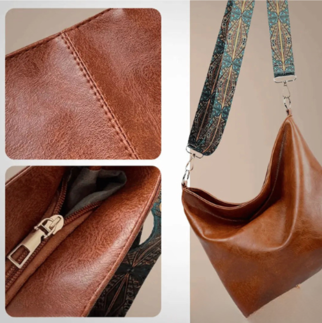 Stilvolle Schultertasche mit eleganter Verzierung - Hermann`s Favorit