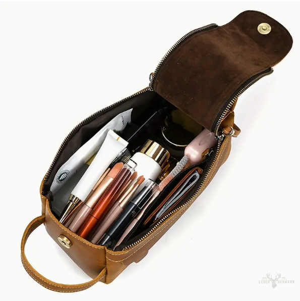 Rindsleder Kulturtasche