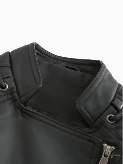 Elegante Damenlederjacke mit Stehkragen