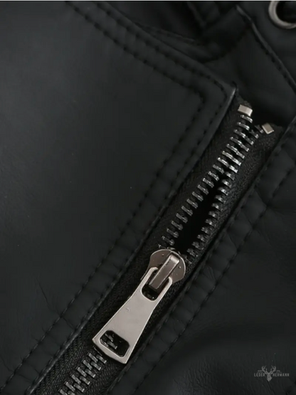 Elegante Damenlederjacke mit Stehkragen