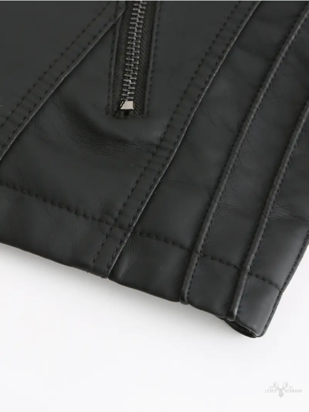 Elegante Damenlederjacke mit Stehkragen