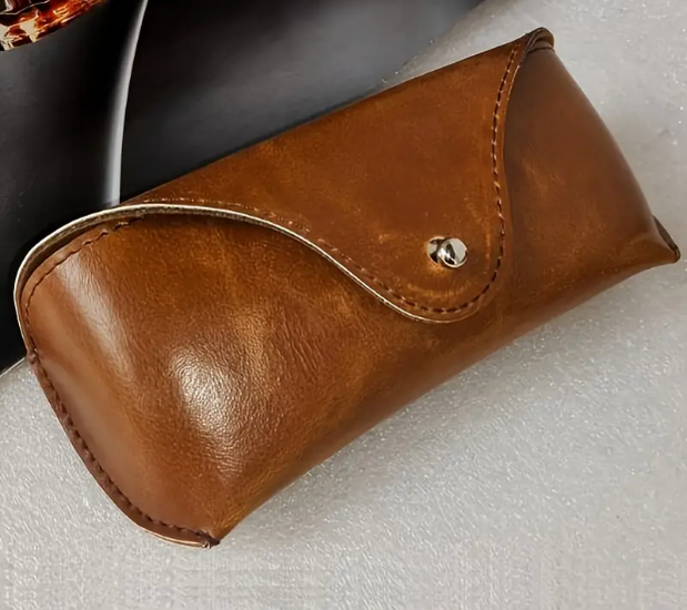 Hermann`s Leder Brillenetui mit Robustem Clip