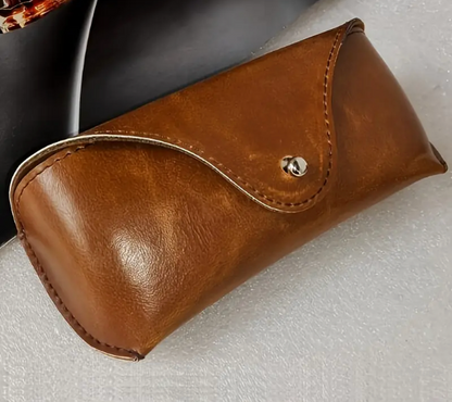 Hermann`s Leder Brillenetui mit Robustem Clip