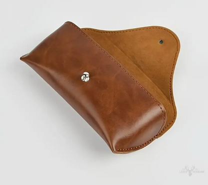 Hermann`s Leder Brillenetui mit Robustem Clip
