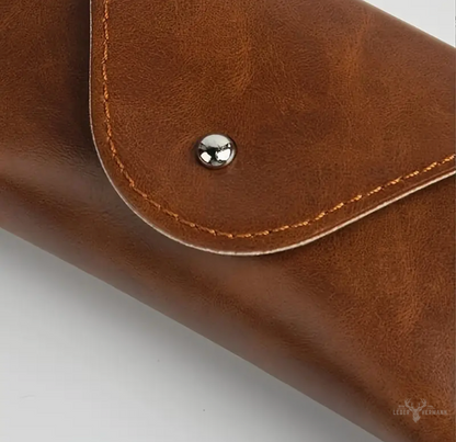 Hermann`s Leder Brillenetui mit Robustem Clip