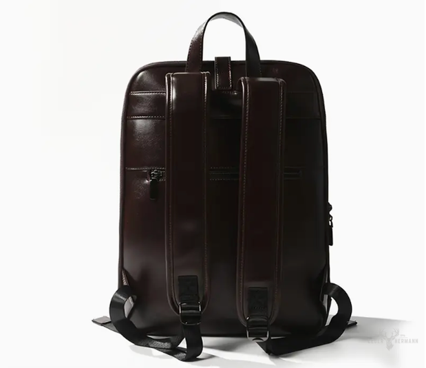 Vintage Reise Leder Rucksack mit Laptop Fach