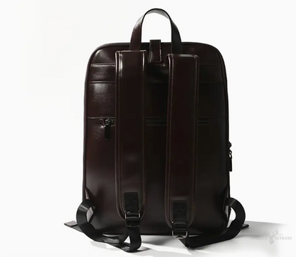 Vintage Reise Leder Rucksack mit Laptop Fach