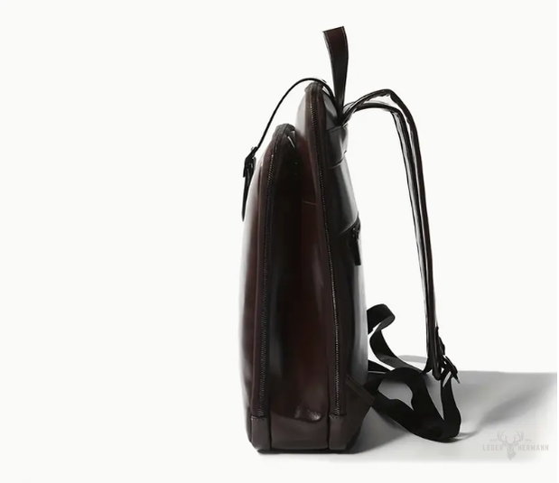 Vintage Reise Leder Rucksack mit Laptop Fach