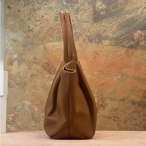 Elegante weiche Echt-Ledertasche mit großem Fassungsvermögen