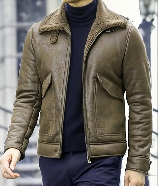 Die Matt Gebürstete Herren-Lederjacke – 9677 von Hermann
