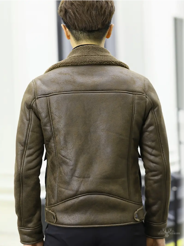 Die Matt Gebürstete Herren-Lederjacke – 9677 von Hermann