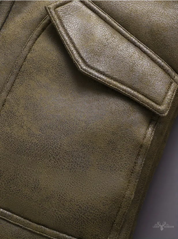 Die Matt Gebürstete Herren-Lederjacke – 9677 von Hermann