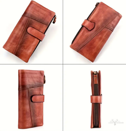 Personalisierte Leder Vintage RFID Echleder Geldbörse