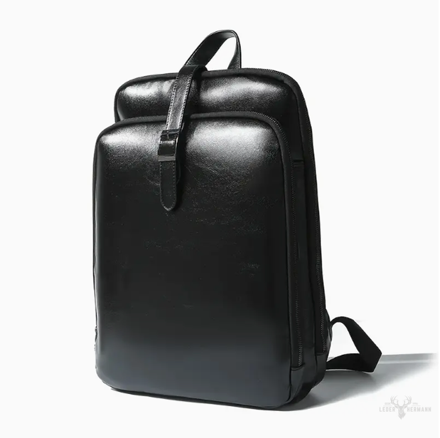 Vintage Reise Leder Rucksack mit Laptop Fach