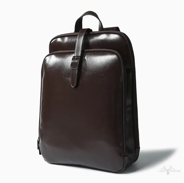Vintage Reise Leder Rucksack mit Laptop Fach