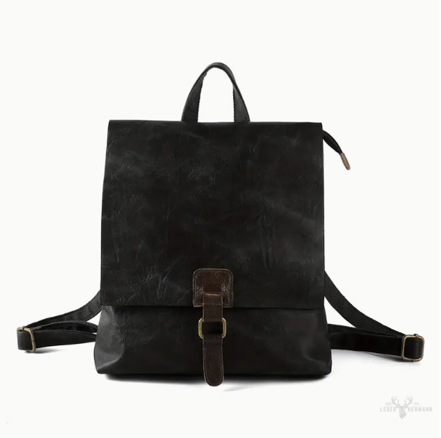 Retro Doppel Schultertasche mit Riemen