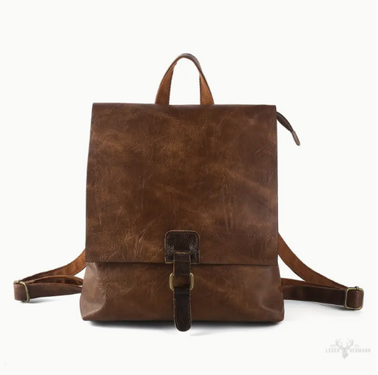 Retro Doppel Schultertasche mit Riemen