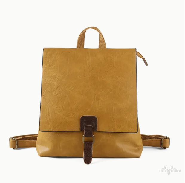 Retro Doppel Schultertasche mit Riemen