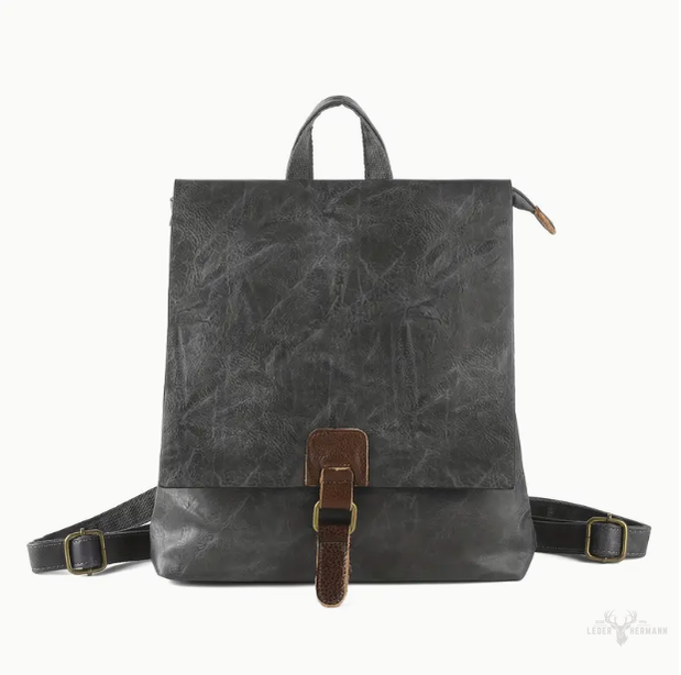 Retro Doppel Schultertasche mit Riemen